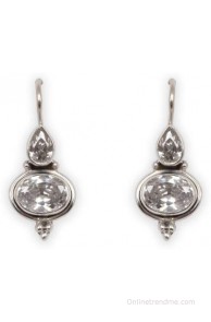 Silverwala Cubic Zirconia Silver Dangle Earring